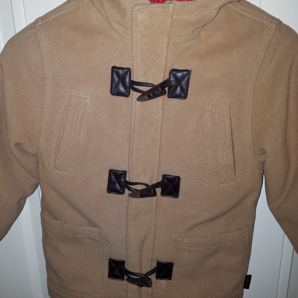 Boys Hawked & CO Camel Hooded Insulated Wool Blend Jacket Coat 5/6. - Picture 4 of 9